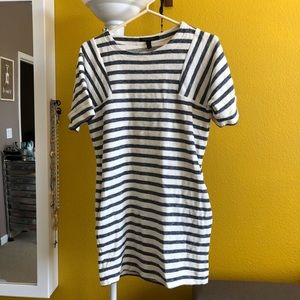 Stripped shirt dress